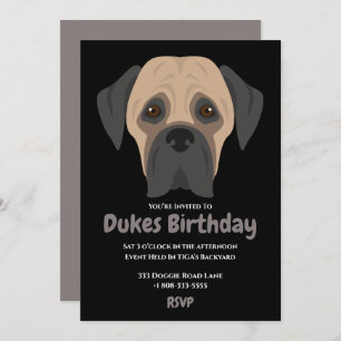 Cute puppy birthday party invitation