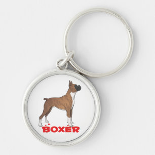 Cute Puppy Cartoon Dog Lover Boxer Keychain