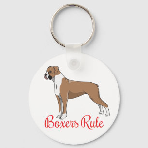 Cute Puppy Cartoon Dog Lover Boxer Keychain