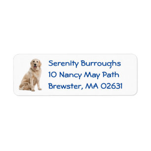 Cute Puppy Cartoon Dog Mom Golden Retriever Label