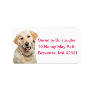 Cute Puppy Cartoon Dog Mom Golden Retriever Label