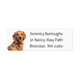 Cute Puppy Cartoon Dog Mom Golden Retriever Label