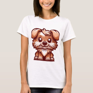Cute Puppy Cartoon Women’s T-Shirt