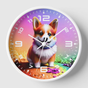 Cute Puppy Corgi Dog-36475 Clock