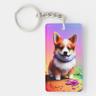Cute Puppy Corgi Dog-36475 Keychain