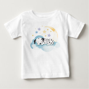 Cute Puppy Dalmatian on the Moon – Baby T-Shirt