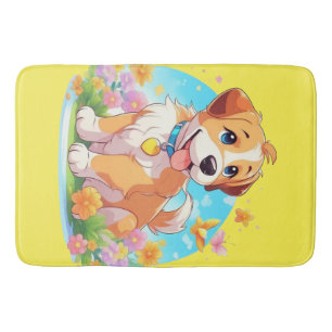 Cute Puppy Dog Bath Mat