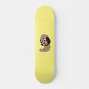 Cute puppy dog cartoon skateboard