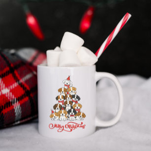 Cute Puppy Dog Christmas Tree Stack  Coffee Mug