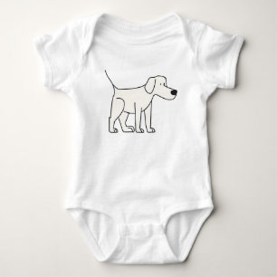 Cute Puppy Dog Drawing Baby Bodysuit