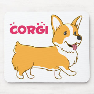 Cute Puppy Dog Gift Cartoon Pembroke Welsh Corgi Mouse Pad