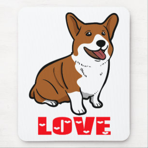 Cute Puppy Dog Gift Cartoon Pembroke Welsh Corgi Mouse Pad