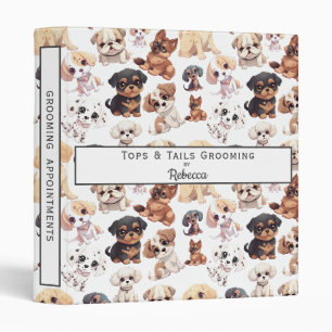 Cute Puppy Dog Grooming Business Binder