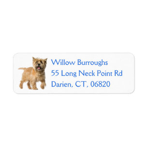 Cute Puppy Dog Lover Cairn Terrier Label