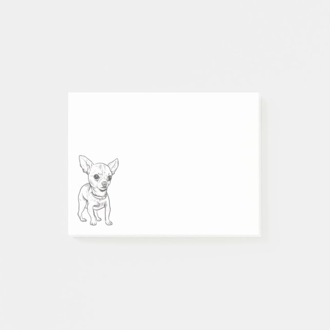 Cute Puppy Dog Lover Chihuahua Post-it Notes (Front)