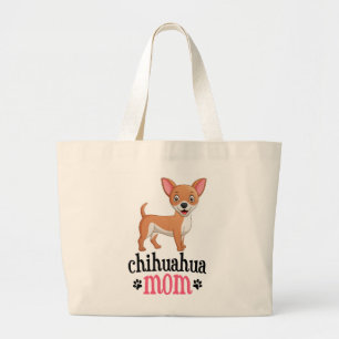 Cute Puppy Dog Lover Gift Funny Cartoon Chihuahua Large Tote Bag