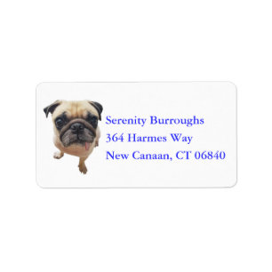 Cute Puppy Dog Lover Rescue Mom Funny Pug Label
