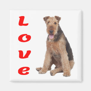 Cute Puppy Dog Mom Dog Lover Airedale Terrier Magnet