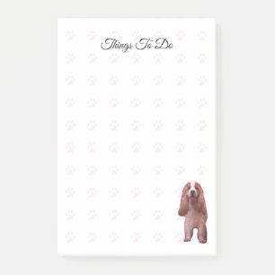 Cute Puppy Dog & Paw Pattern Things To Do Post-it Notes