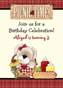 picnic birthday invitations announcements zazzle ca