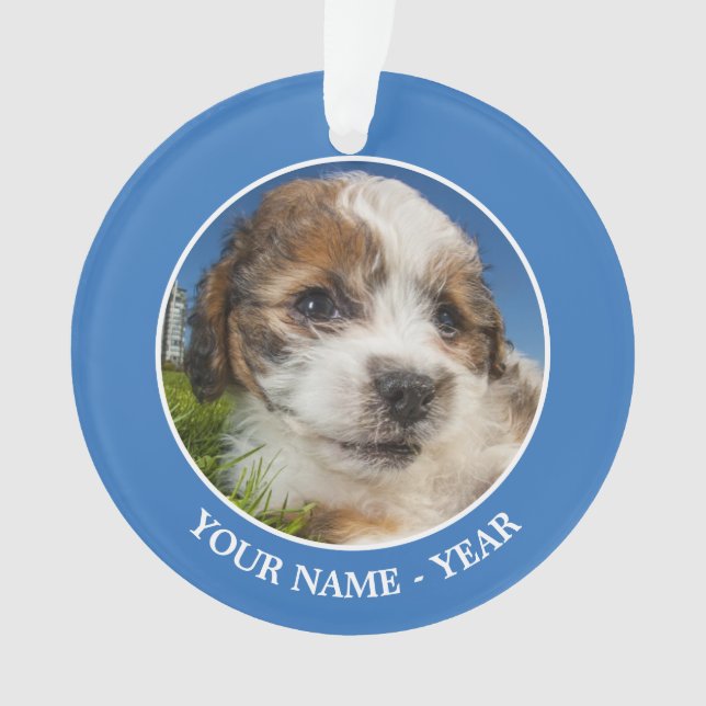 Cute puppy dog (Shitzu) Ornament (Front)