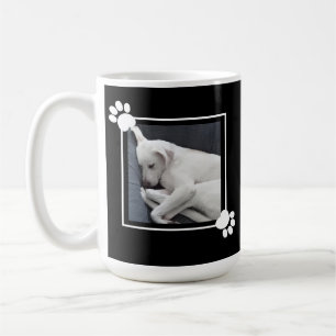 Cute Puppy Dog Single 1 Photo Name and Message     Coffee Mug