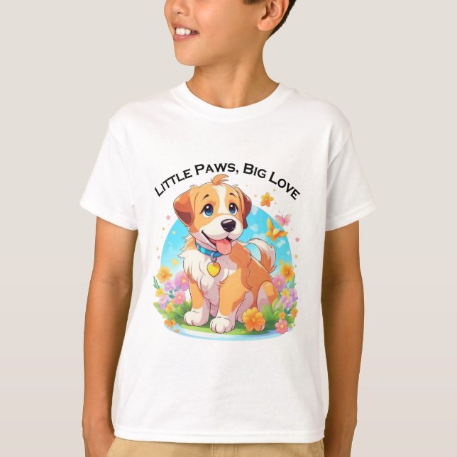 Cute Puppy Dog  T-Shirt (Front)