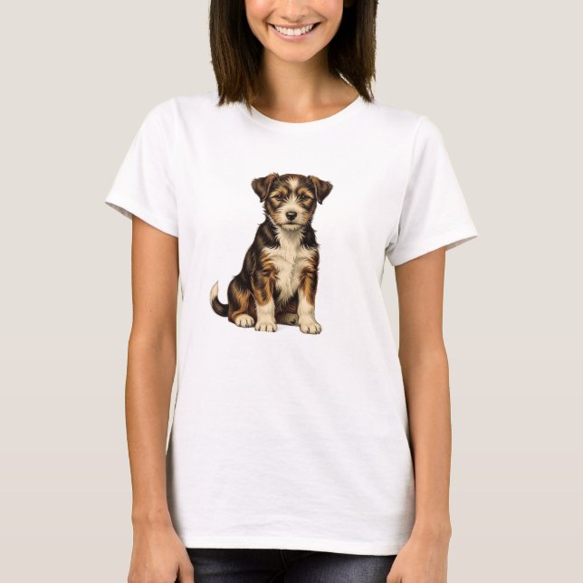 Cute Puppy Dog T-Shirt for Women | Adorable German (Devant)