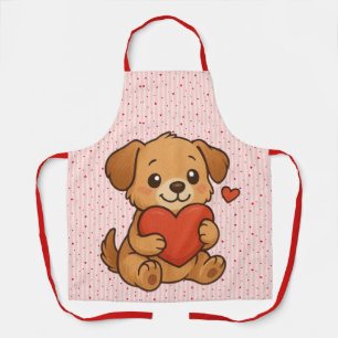 Cute puppy/dog Valentine's day Apron