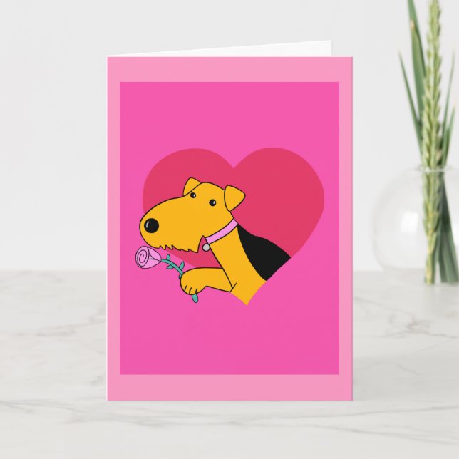 Cute Puppy Dog Valentines Day Card (Front)
