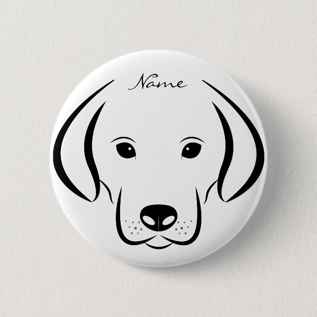 Cute Puppy FaceThunder_Cove 2 Inch Round Button (Front)