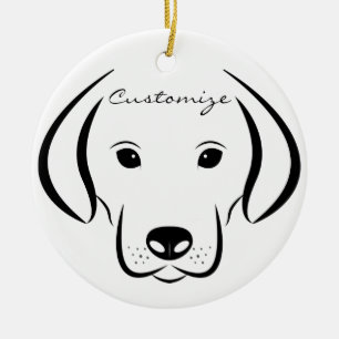 Cute Puppy FaceThunder_Cove Ceramic Ornament