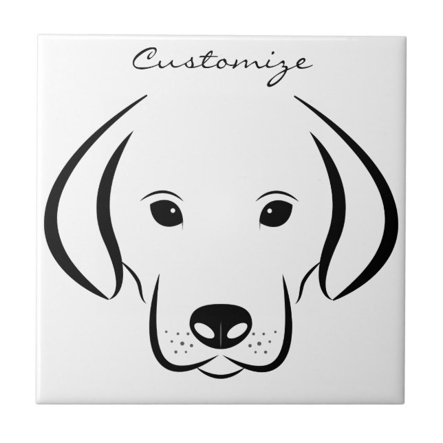 Cute Puppy FaceThunder_Cove Tile (Front)