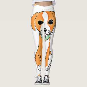 Cute Puppy Fall Artwork Leggings