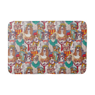Cute Puppy Fashion Pattern Bath Mat
