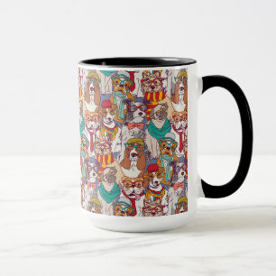 Cute Puppy Fashion Pattern Mug