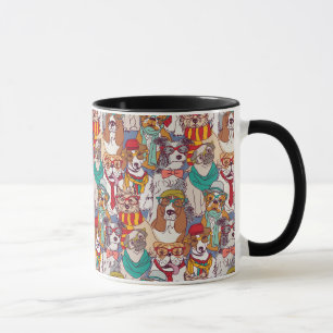Cute Puppy Fashion Pattern Mug