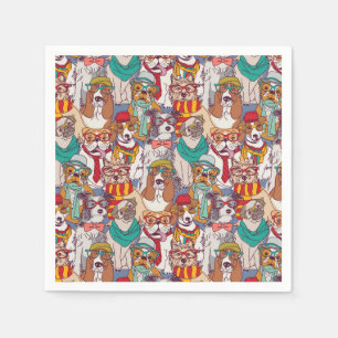 Cute Puppy Fashion Pattern Napkin