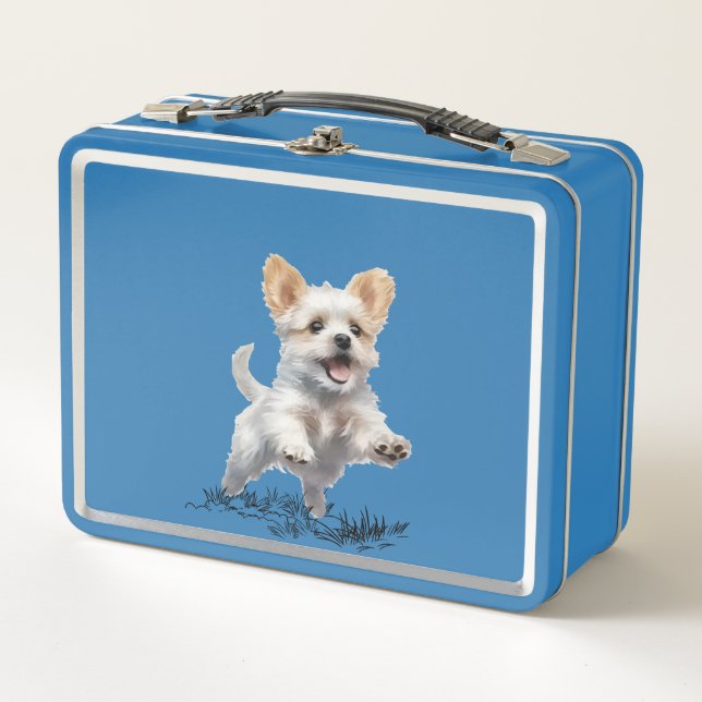 Cute Puppy for Metal Lunch Box  (Front)