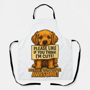 Cute Puppy, Funny Dog Lover Quote Apron