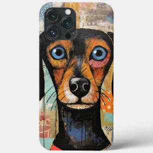 Cute Puppy Funny Dog Mixed Media Animal Pet iPhone 13 Pro Max Case