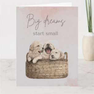 Cute Puppy Good Luck  Card