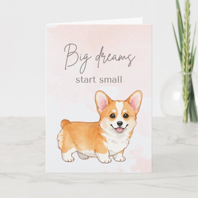 Cute Puppy Good Luck  Card (Front)