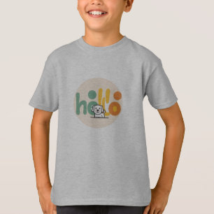 Cute Puppy “Hello” Graphic T-Shirt