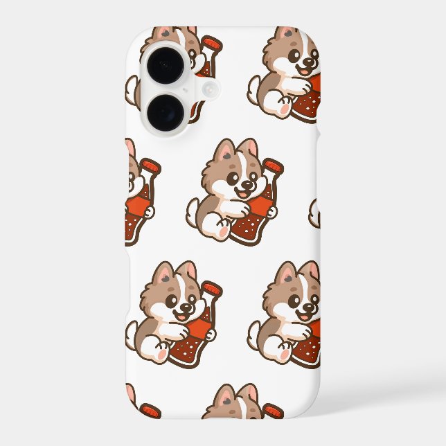 Cute Puppy Hugging Soda Bottle (Verso)