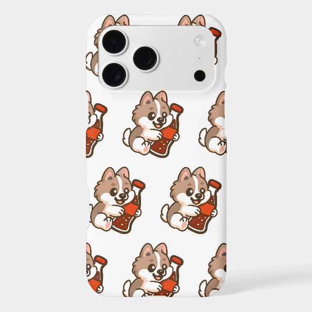 Cute Puppy Hugging Soda Bottle (Verso)