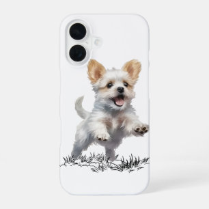 “Cute Puppy iPhone 16 Case – Adorable Dog Lover Ph