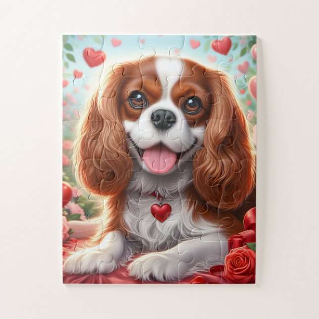 Cute Puppy Jigsaw Puzzle Hearts (Vertical)