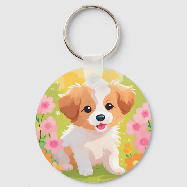 Cute Puppy Keychain (Front)