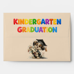 Cute Puppy Kindergarten Graduation  Envelope